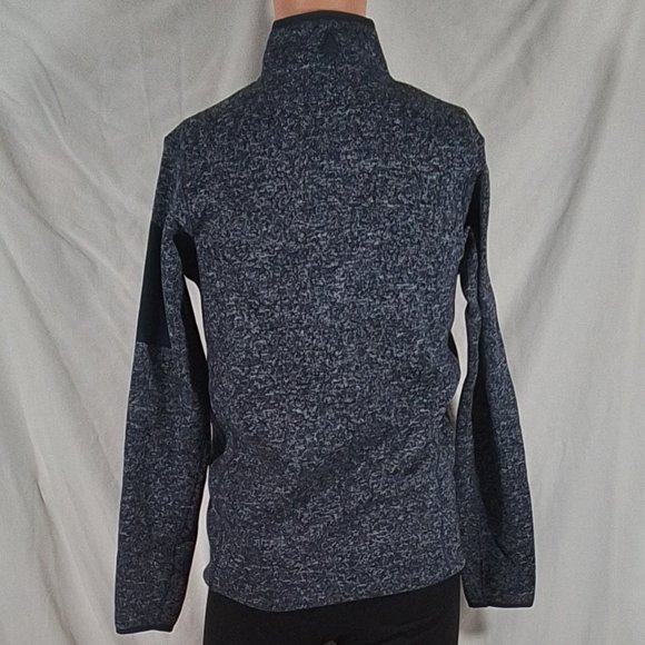 Men's Antigua Heathered Navy Penn State Fortune 1/2-Zip Pullover Sweater-Sz S - Picture 3 of 4